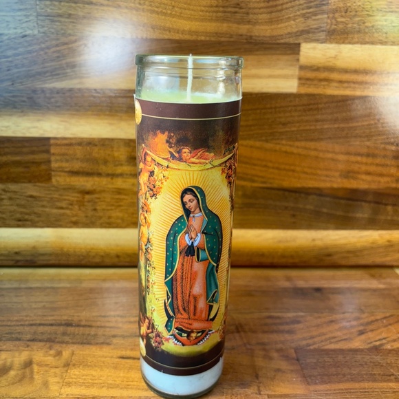 Religious Mexican Candles 8” Lot of 2 Spiritual - Picture 4 of 10
